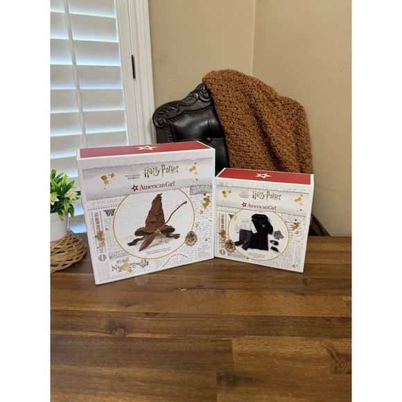 American Girl Other - American Girl Harry Potter Hogwarts Uniform And Sorting Hat Nimbus 2000 NIB